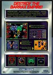 Box back cover for Battle Squadron on the Sega Genesis.