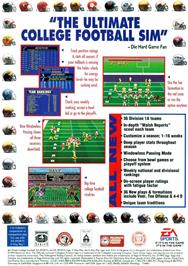 Box back cover for Bill Walsh College Football '95 on the Sega Genesis.