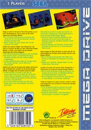 Box back cover for Boogerman: A Pick and Flick Adventure on the Sega Genesis.