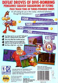 Box back cover for Bubsy 2 on the Sega Genesis.