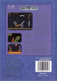Box back cover for Cadash on the Sega Genesis.