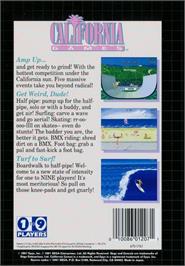 Box back cover for California Games on the Sega Genesis.