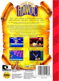 Box back cover for Captain Lang on the Sega Genesis.