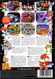 Box back cover for Cosmic Spacehead on the Sega Genesis.