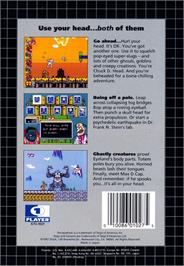 Box back cover for Decap Attack on the Sega Genesis.