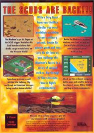 Box back cover for Desert Strike - Return To The Gulf on the Sega Genesis.