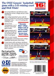 Box back cover for Dick Vitale's 