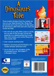 Box back cover for Dinosaur's Tale, A on the Sega Genesis.