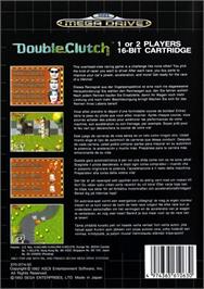 Box back cover for Double Clutch on the Sega Genesis.