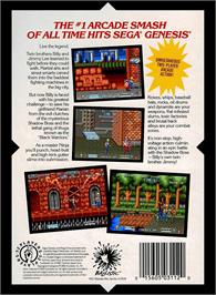 Box back cover for Double Dragon on the Sega Genesis.