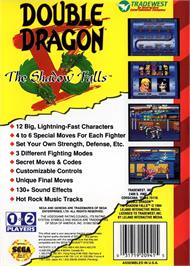 Box back cover for Double Dragon 5 - The Shadow Falls on the Sega Genesis.