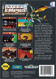 Box back cover for Empire Of Steel on the Sega Genesis.