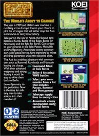Box back cover for Europa Sensen on the Sega Genesis.