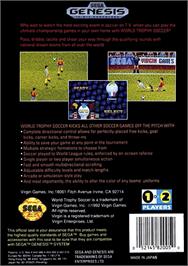 Box back cover for European Club Soccer on the Sega Genesis.