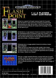 Box back cover for Flash Point on the Sega Genesis.