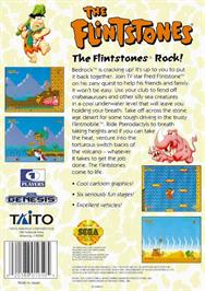 Box back cover for Flintstones, The on the Sega Genesis.