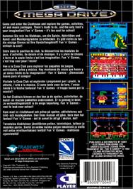 Box back cover for Fun 'N Games on the Sega Genesis.