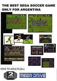 Box back cover for Futbol Argentino 96 on the Sega Genesis.
