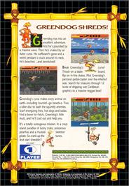 Box back cover for Greendog - The Beached Surfer Dude! on the Sega Genesis.