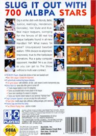 Box back cover for HardBall 4 on the Sega Genesis.