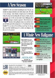 Box back cover for HardBall 5 on the Sega Genesis.