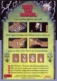 Box back cover for Immortal, The on the Sega Genesis.