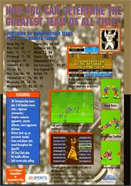 Box back cover for John Madden Football - Championship Edition on the Sega Genesis.