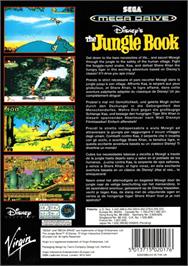 Box back cover for Jungle Book, The on the Sega Genesis.