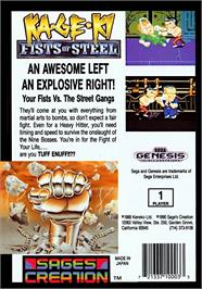 Box back cover for Ka-ge-ki on the Sega Genesis.