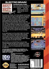 Box back cover for Kick Boxing, The on the Sega Genesis.