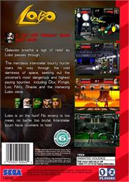 Box back cover for Lobo on the Sega Genesis.
