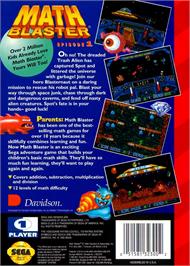 Box back cover for Math Blaster Episode 1 - In Search Of Spot on the Sega Genesis.