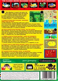 Box back cover for Micro Machines - Military on the Sega Genesis.