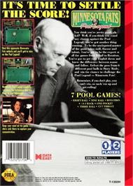Box back cover for Minnesota Fats - Pool Legend on the Sega Genesis.