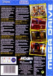 Box back cover for Mortal Kombat 3 on the Sega Genesis.