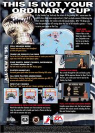 Box back cover for Nhl 95 on the Sega Genesis.