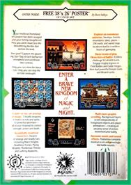 Box back cover for Onslaught on the Sega Genesis.