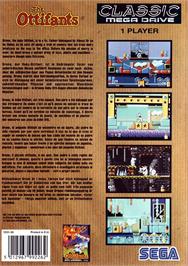 Box back cover for Ottifants, The on the Sega Genesis.
