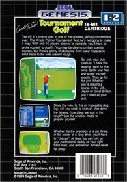 Box back cover for Ozaki Naomichi No Super Masters on the Sega Genesis.