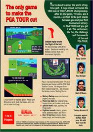 Box back cover for PGA Tour Golf on the Sega Genesis.
