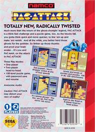 Box back cover for Pac-Panic on the Sega Genesis.