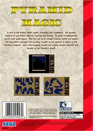Box back cover for Pyramid Magic on the Sega Genesis.