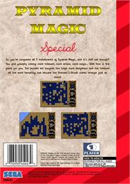 Box back cover for Pyramid Magic Special on the Sega Genesis.