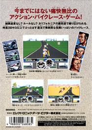 Box back cover for Road Rash on the Sega Genesis.