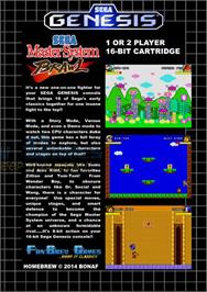 Box back cover for Sega Master System Brawl on the Sega Genesis.
