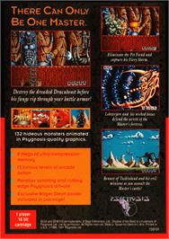 Box back cover for Shadow of the Beast on the Sega Genesis.