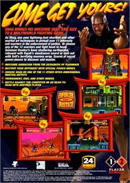 Box back cover for Shaq-fu on the Sega Genesis.