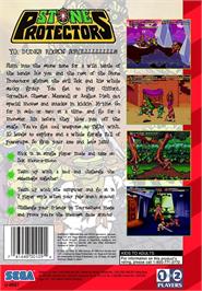Box back cover for Stone Protectors on the Sega Genesis.