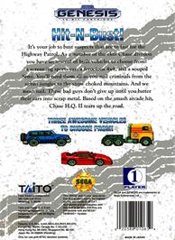 Box back cover for Super H.q. on the Sega Genesis.