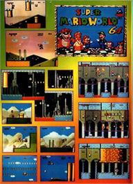 Box back cover for Super Mario World 64 on the Sega Genesis.